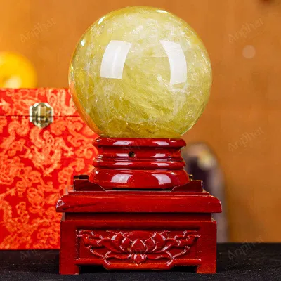 Quả Cầu Phong Thủy Đá Thạch Anh Vàng 1A - 4,39kg - M1977439