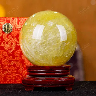 Quả Cầu Phong Thủy Đá Thạch Anh Vàng 1A - 4,39kg - M1977439