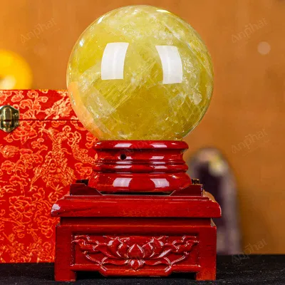 Quả Cầu Phong Thủy Đá Thạch Anh Vàng 1A - 4,42kg - M1977442