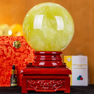 Quả Cầu Phong Thủy Đá Thạch Anh Vàng 1A - 7,02kg - M1977702