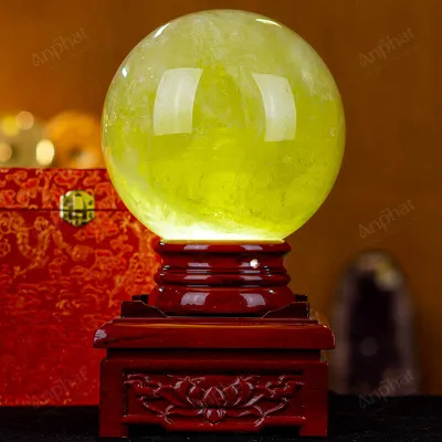 Quả Cầu Phong Thủy Đá Thạch Anh Vàng 1A - 7,02kg - M1977702
