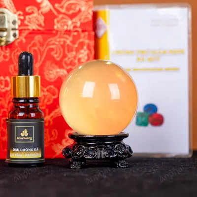 Quả Cầu Phong Thủy Đá Thạch Anh Vàng 2A Có Sao - 0,231kg - M26060231