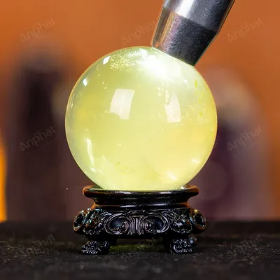 Quả Cầu Phong Thủy Đá Thạch Anh Vàng 2A Có Sao - 0,231kg - M26060231