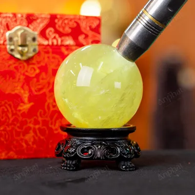 Quả Cầu Phong Thủy Đá Thạch Anh Vàng 2A Có Sao - 0,46kg - M2606046
