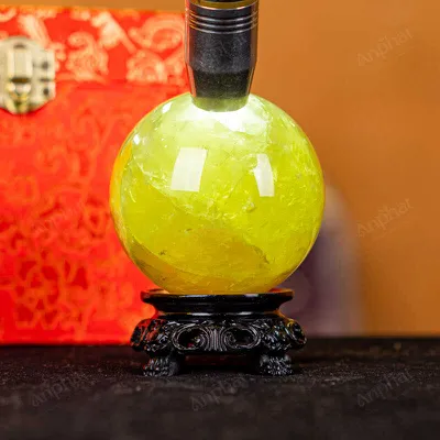 Quả Cầu Phong Thủy Đá Thạch Anh Vàng 2A Có Sao - 0,48kg - M2606048