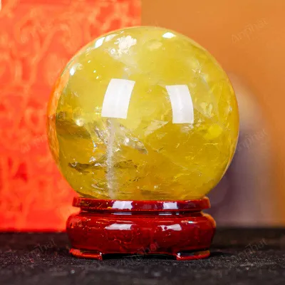 Quả Cầu Phong Thủy Đá Thạch Anh Vàng 2A Có Sao - 0,48kg - M2606048