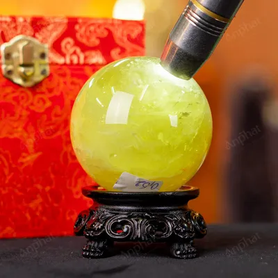 Quả Cầu Phong Thủy Đá Thạch Anh Vàng 2A Có Sao - 0,52kg - M2606052