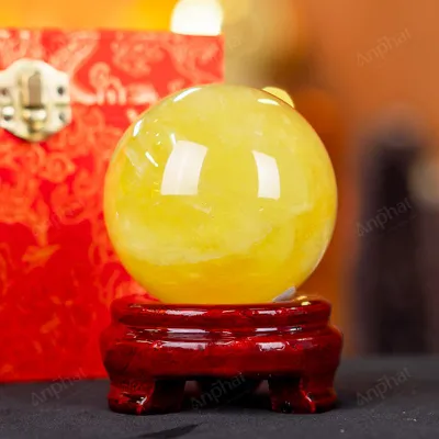 Quả Cầu Phong Thủy Đá Thạch Anh Vàng 2A - 0,56kg - M2606056