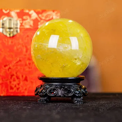 Quả Cầu Phong Thủy Đá Thạch Anh Vàng 2A Có Sao - 0,67kg - M2606067