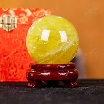 Quả Cầu Phong Thủy Đá Thạch Anh Vàng 2A Có Sao - 0,67kg - M2606067