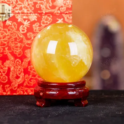 Quả Cầu Phong Thủy Đá Thạch Anh Vàng 2A Có Sao - 0,92kg - M2606092