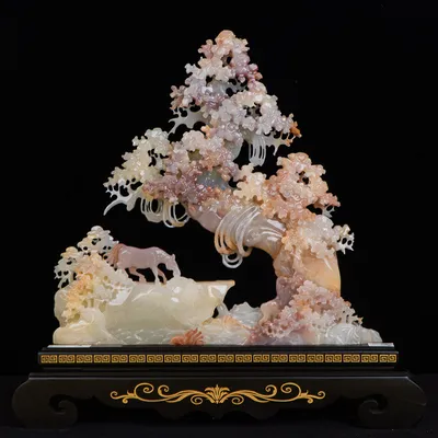 Tác Phẩm Thong Dong Đá Phong Thủy, Đá Ngọc Onyx (Quà Tặng Phong Thủy VIP) M2417