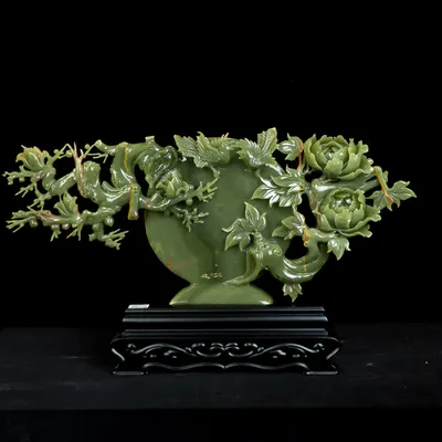 Tác Phẩm Uyên Ương Đại Cát Đá Phong Thủy, Đá Ngọc Onyx (Quà Tặng Phong Thủy VIP) M2405