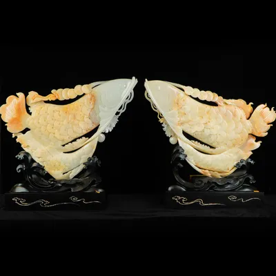 Tác Phẩm Cá Rồng Đại Phát Đá Phong Thủy, Đá Ngọc Onyx (Quà Tặng Phong Thủy VIP) M2299