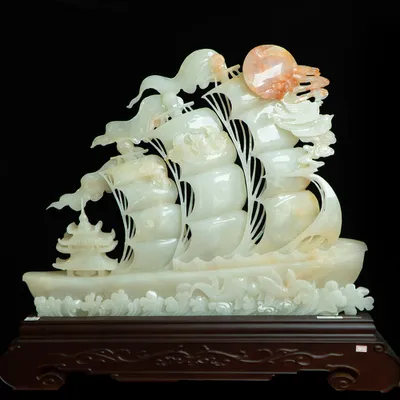 Tác Phẩm Thuận Buồm Đá Phong Thủy, Đá Ngọc Onyx (Quà Tặng Phong Thủy VIP) M2416