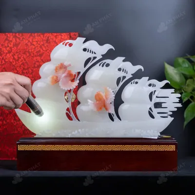 Tác Phẩm Thuận Buồm Xuôi Gió Ngọc Onyx Trắng - 4,3kg - M240243