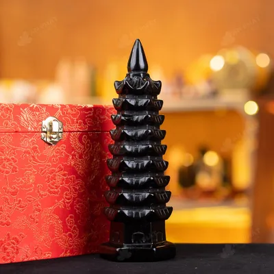 Tháp Văn Xương Obsidian Đen - 22cm - M0649098