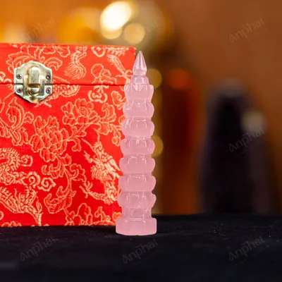 Tháp Văn Xương Thạch Anh Hồng - 0,08kg - M1358008