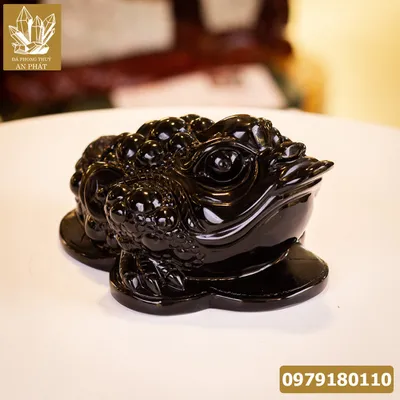 Thiềm Thừ (Cóc 3 Chân, Cóc Ngậm Tiền) Đá Onyx Nature - M1370