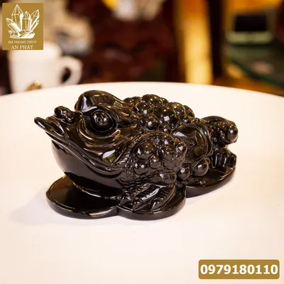 Thiềm Thừ (Cóc 3 Chân, Cóc Ngậm Tiền) Đá Onyx Nature - M1370