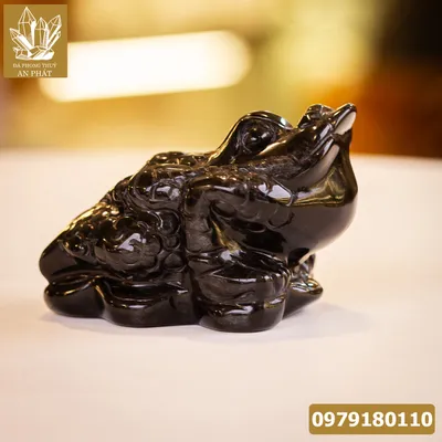 Thiềm Thừ (Cóc 3 Chân, Cóc Ngậm Tiền) Đá Onyx Nature - M1370