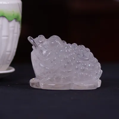 Thiềm Thừ (Cóc 3 Chân - Cóc Ngậm Tiền) Thạch Anh Trắng 0,61kg - M13698