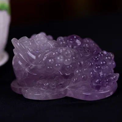 Thiềm Thừ (Cóc 3 Chân - Cóc Ngậm Tiền) Thạch Anh Tím 0,83kg - M13682