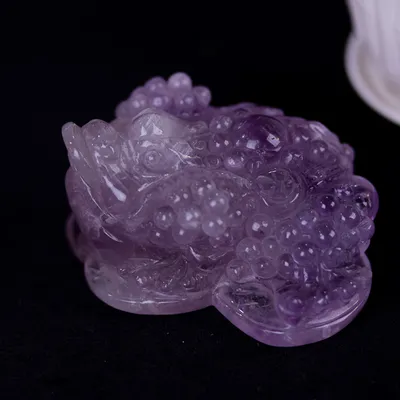 Thiềm Thừ (Cóc 3 Chân - Cóc Ngậm Tiền) Thạch Anh Tím 0,83kg - M13682