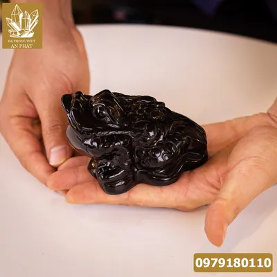 Thiềm Thừ (Cóc 3 Chân, Cóc Ngậm Tiền) Đá Onyx Nature - M1370