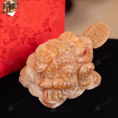 Thiềm Thừ Đá Canxit Vàng - 15cm - M2880157