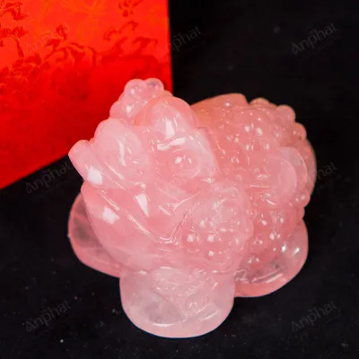 Thiềm Thừ Thạch Anh Hồng - 14cm - M1366118