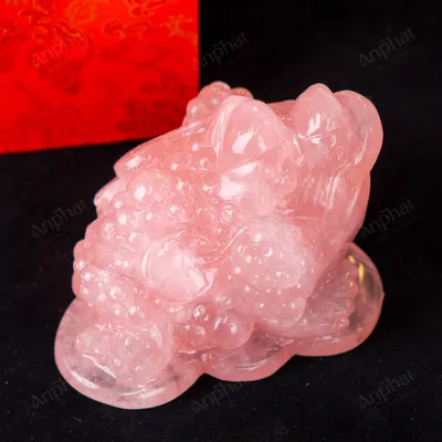 Thiềm Thừ Thạch Anh Hồng - 14cm - M1366118