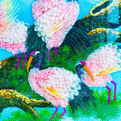 Tranh Đá Phong Thủy | Tranh Đá Quý Cao Cấp | Tranh Đá Quý Phong Cảnh | Tranh Tùng Hạc Diên Niên Chất Liệu Đá Quý Tự Nhiên 100% - Kích Thước: 1m92 x 1m12 AT010