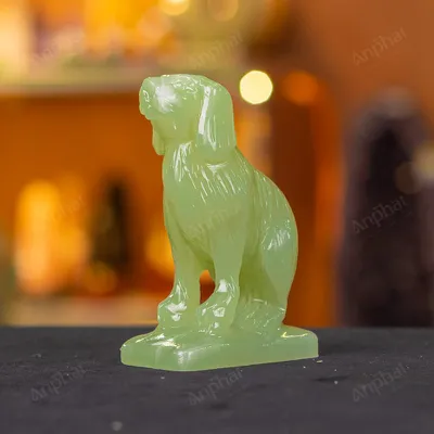 Tượng Chó Đá Onyx Xanh - 12cm - M2901043