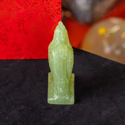 Tượng Gà Đá Onyx Xanh - 12cm - M29010438