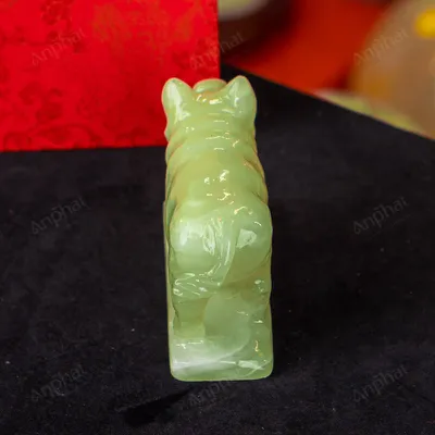 Tượng Lợn Đá Onyx Xanh - 12cm - M2901054