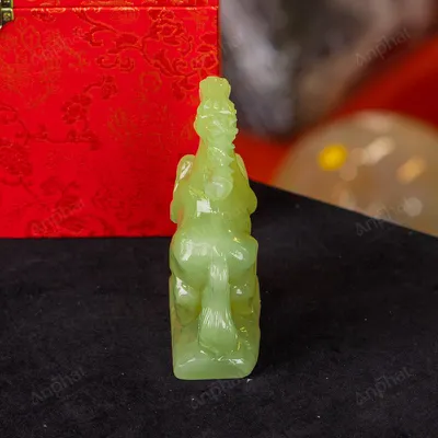 Tượng Ngựa Đá Onyx Xanh - 12cm - M2901041