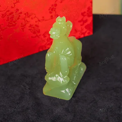 Tượng Ngựa Đá Onyx Xanh - 12cm - M2901041