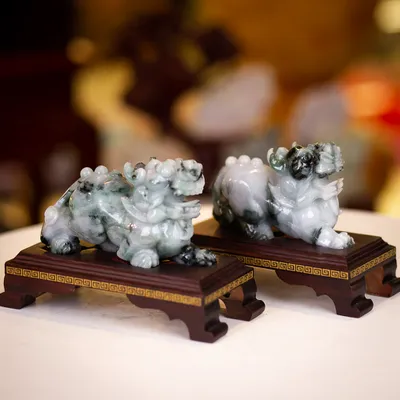 Cặp Tỳ Hưu Ngọc Phỉ Thúy (Ngọc Jadeite) Tự Nhiên Cao Cấp 2kg - M23501