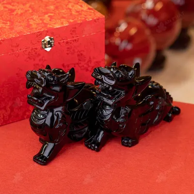 Cặp Tỳ Hưu Obsidian Đen - 5kg - M27355