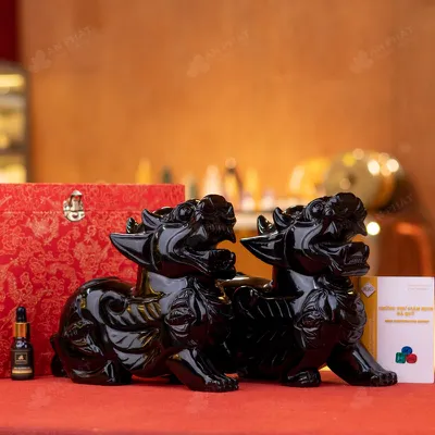 Cặp Tỳ Hưu Obsidian Đen - 8,92kg - M2735892
