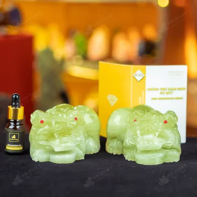 Cặp Tỳ Hưu Onyx Xanh - 12cm - M28532