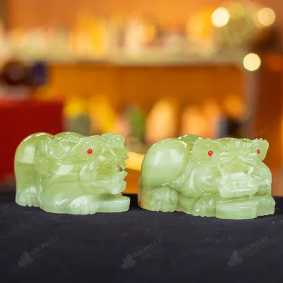 Cặp Tỳ Hưu Onyx Xanh - 12cm - M28532