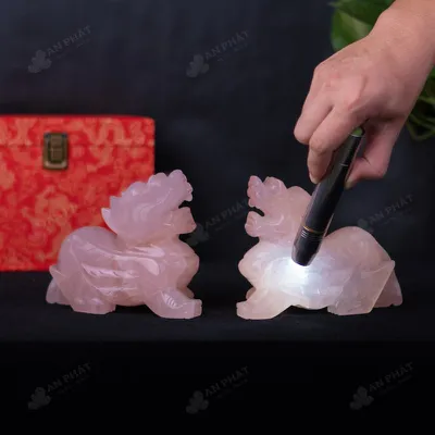 Cặp Tỳ Hưu Thạch Anh Hồng - 2,5kg - M070125