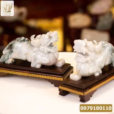 Cặp Tỳ Hưu Ngọc Phỉ Thúy (Ngọc Jadeite) Tự Nhiên Cao Cấp 5,6kg - M2282