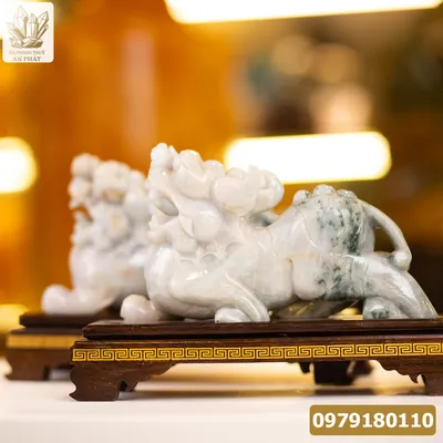 Cặp Tỳ Hưu Ngọc Phỉ Thúy (Ngọc Jadeite) Tự Nhiên Cao Cấp 5,6kg - M2282