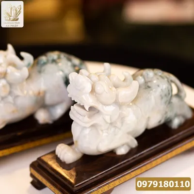 Cặp Tỳ Hưu Ngọc Phỉ Thúy (Ngọc Jadeite) Tự Nhiên Cao Cấp 5,6kg - M2282