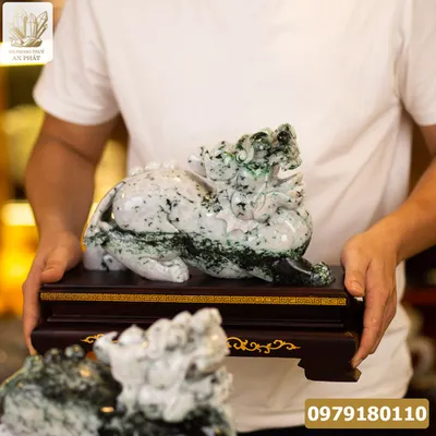 Cặp Tỳ Hưu Ngọc Phỉ Thúy (Ngọc Jadeite) Tự Nhiên Cao Cấp 12,3kg, 29cm - M2317