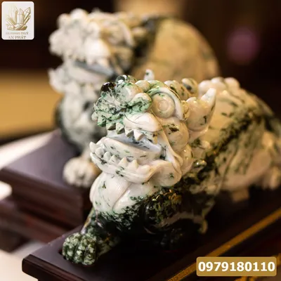 Cặp Tỳ Hưu Ngọc Phỉ Thúy (Ngọc Jadeite) Tự Nhiên Cao Cấp 12,3kg, 29cm - M2317