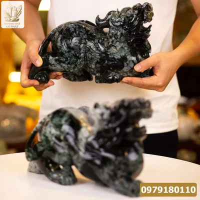 Cặp Tỳ Hưu Ngọc Phỉ Thúy (Ngọc Jadeite) Tự Nhiên Cao Cấp 16kg 32cm - M2319